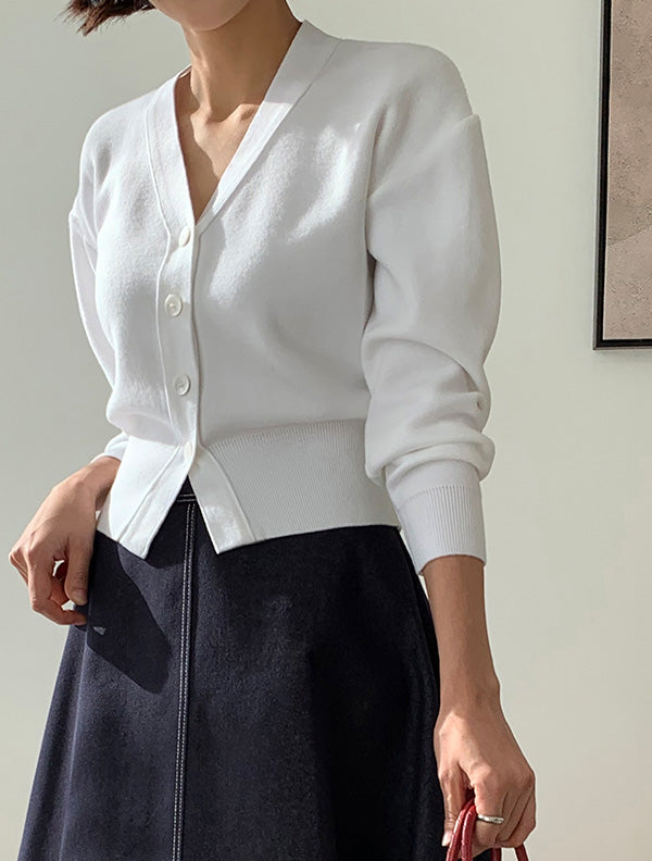 Florist V領針織鈕扣上衣 |knit2503030