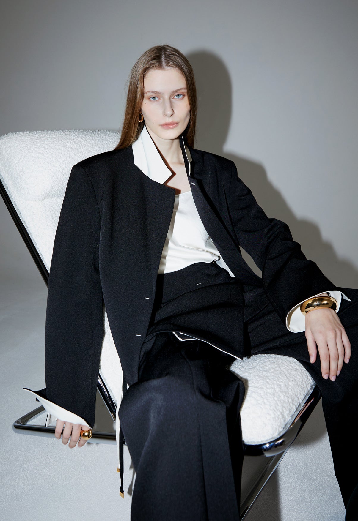 Ava 後擺開叉長版西裝外套 | blz041201