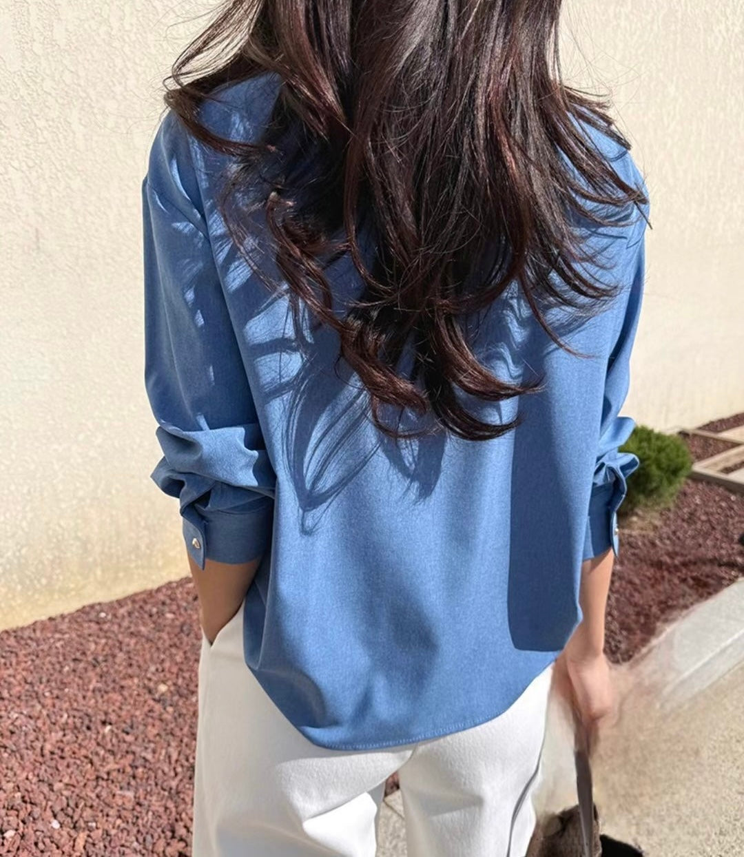 Afternoon Light Tie Shirt
|自在綁結牛仔藍襯衫
,Bl051301