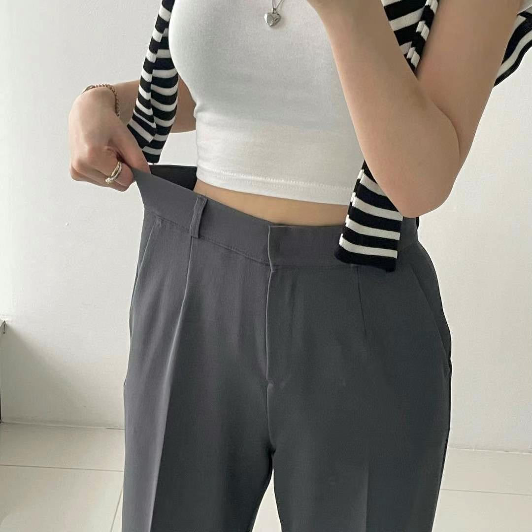 Built for Busy Days | Stretch Waist Straight-Leg Pants 質感彈性腰頭高腰直筒西裝褲 PT042601