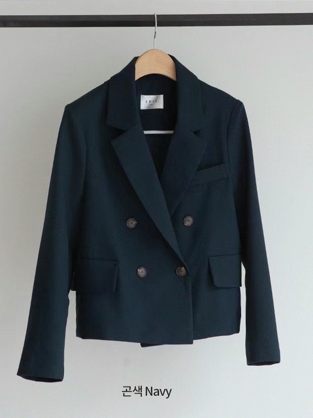 Léa Summer Double-Breasted Blazer
|夏日薄款雙排扣西裝外套 blazer_0705