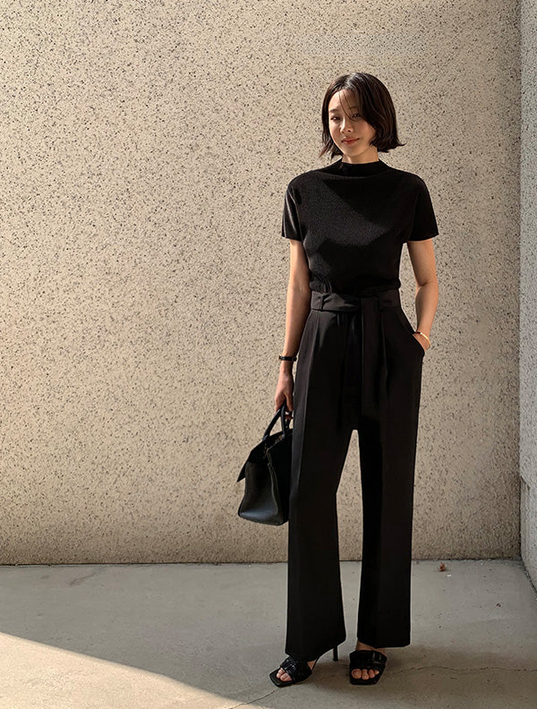 Slight 壓折小高領上衣|top070408