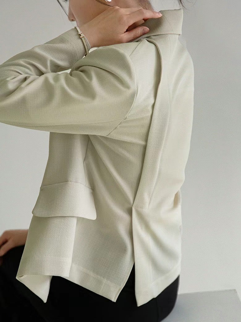 Léa Summer Double-Breasted Blazer
|夏日薄款雙排扣西裝外套 blazer_0705
