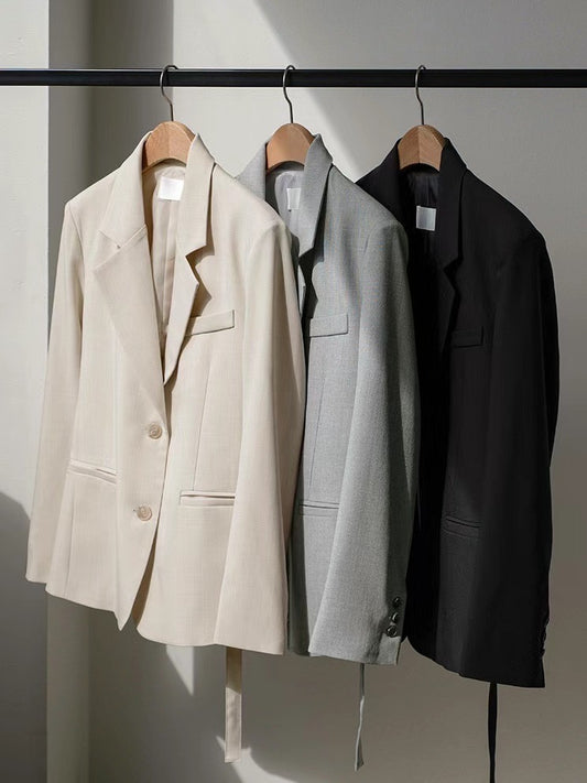 Fair 後繫帶質感西裝外套 |blz032301