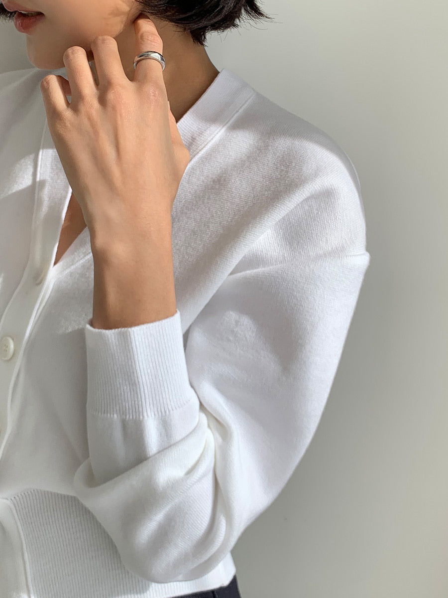 Florist V領針織鈕扣上衣 |knit2503030