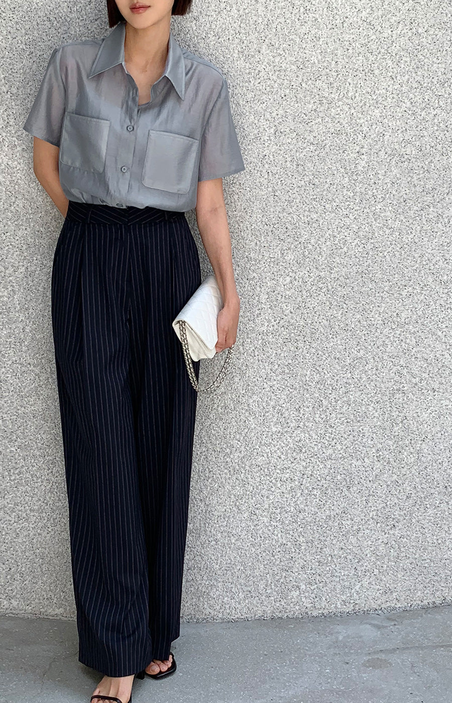 Soft Drape Boxy Shirt
|輕盈雙口袋天絲短袖襯衫二,Bl071901