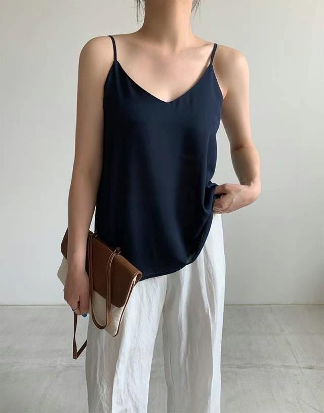 CAMI TOP|質感親膚細肩帶背心 VT0403001
