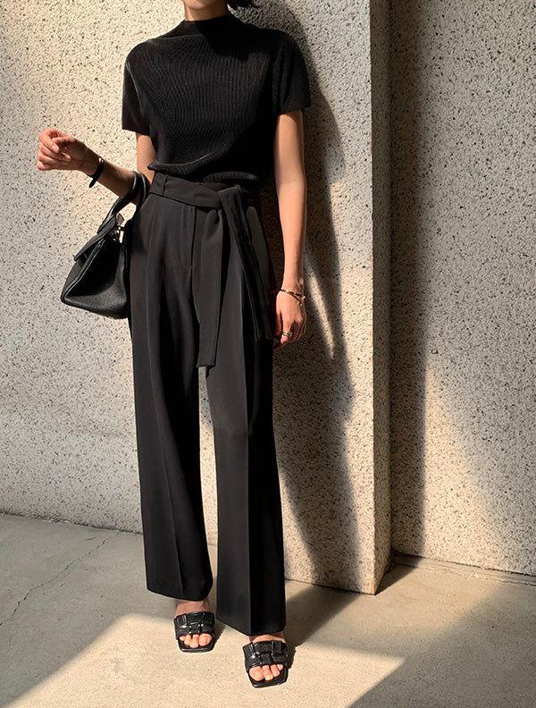 Slight 壓折小高領上衣|top070408