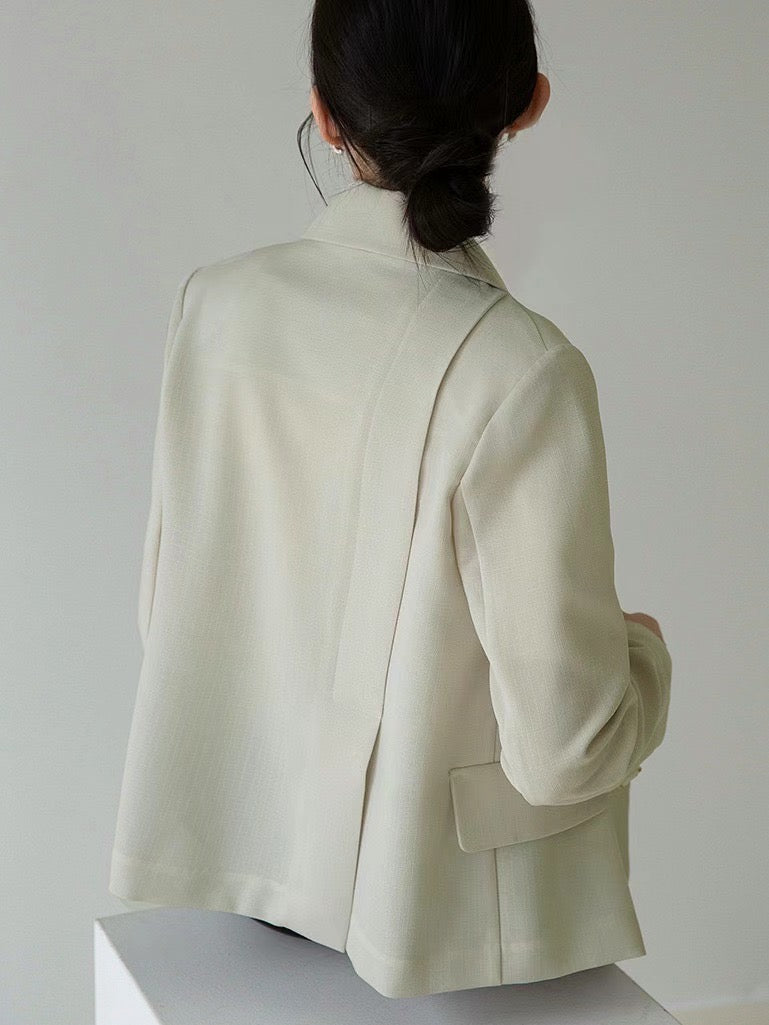 Léa Summer Double-Breasted Blazer
|夏日薄款雙排扣西裝外套 blazer_0705