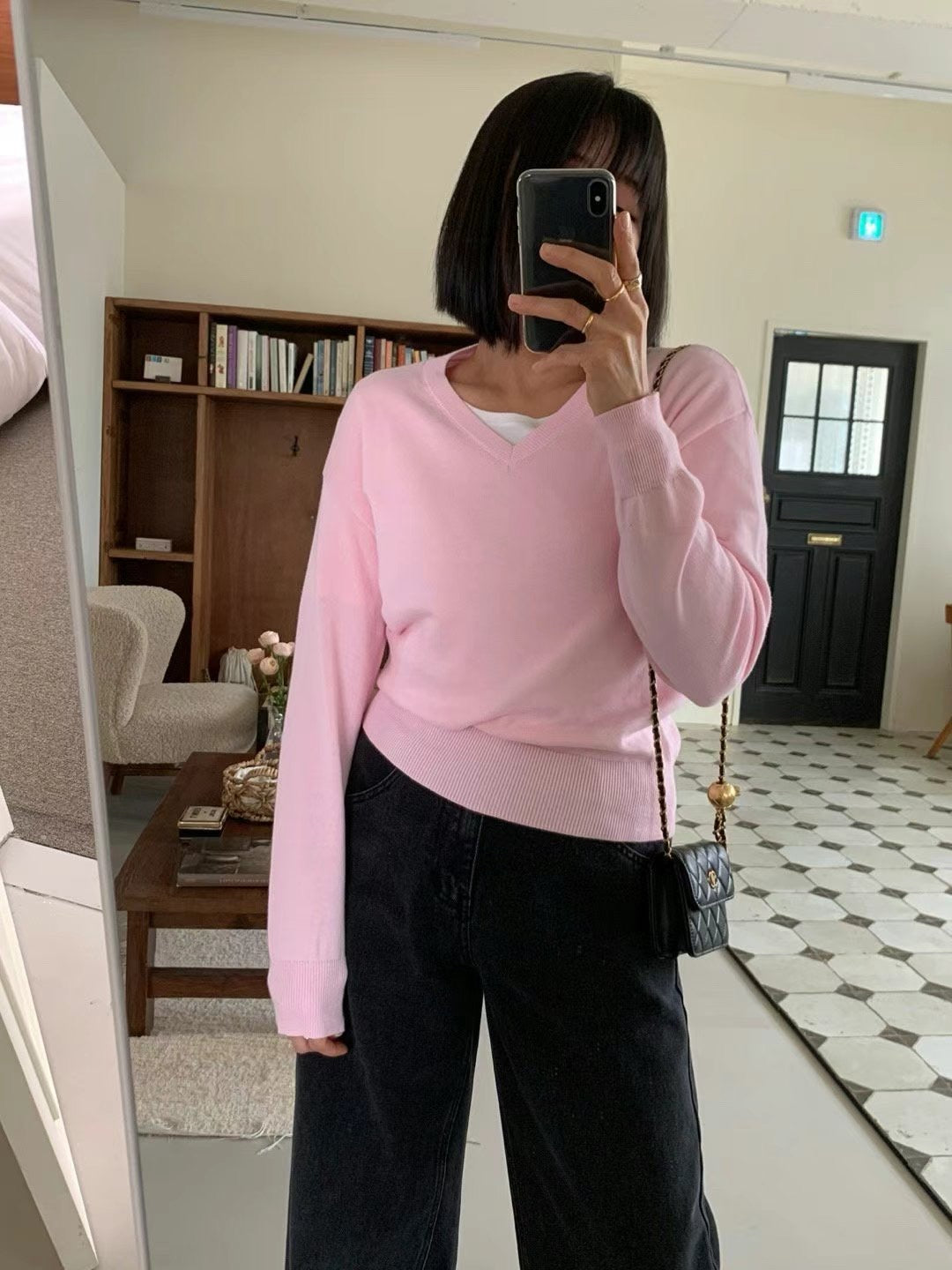 Banito 經典V領收腰春款羊毛衫|knit250405