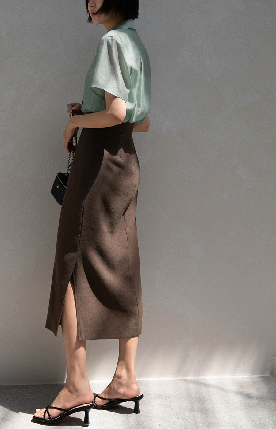 Soft Drape Boxy Shirt
|輕盈雙口袋天絲短袖襯衫二,Bl071901