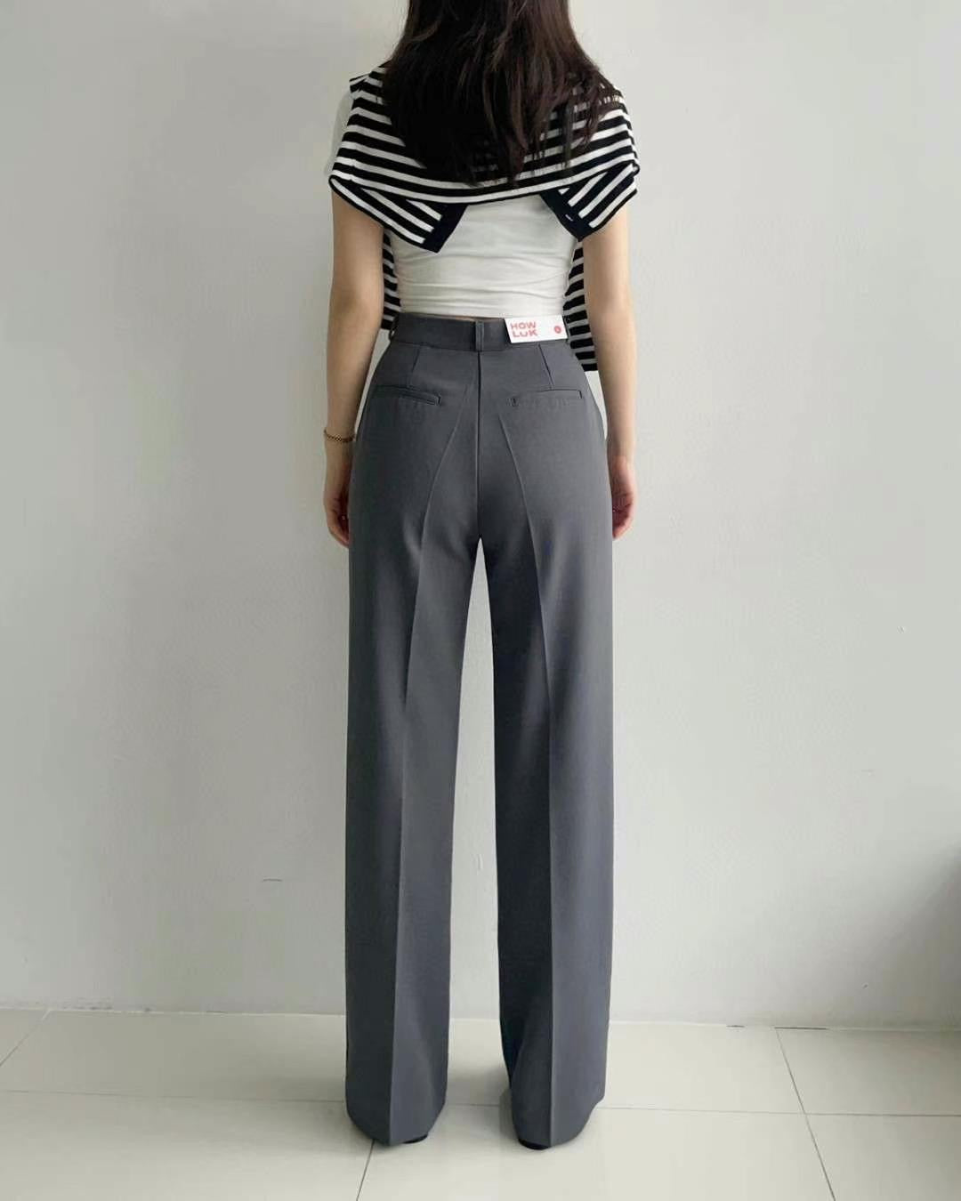 Built for Busy Days | Stretch Waist Straight-Leg Pants 質感彈性腰頭高腰直筒西裝褲 PT042601