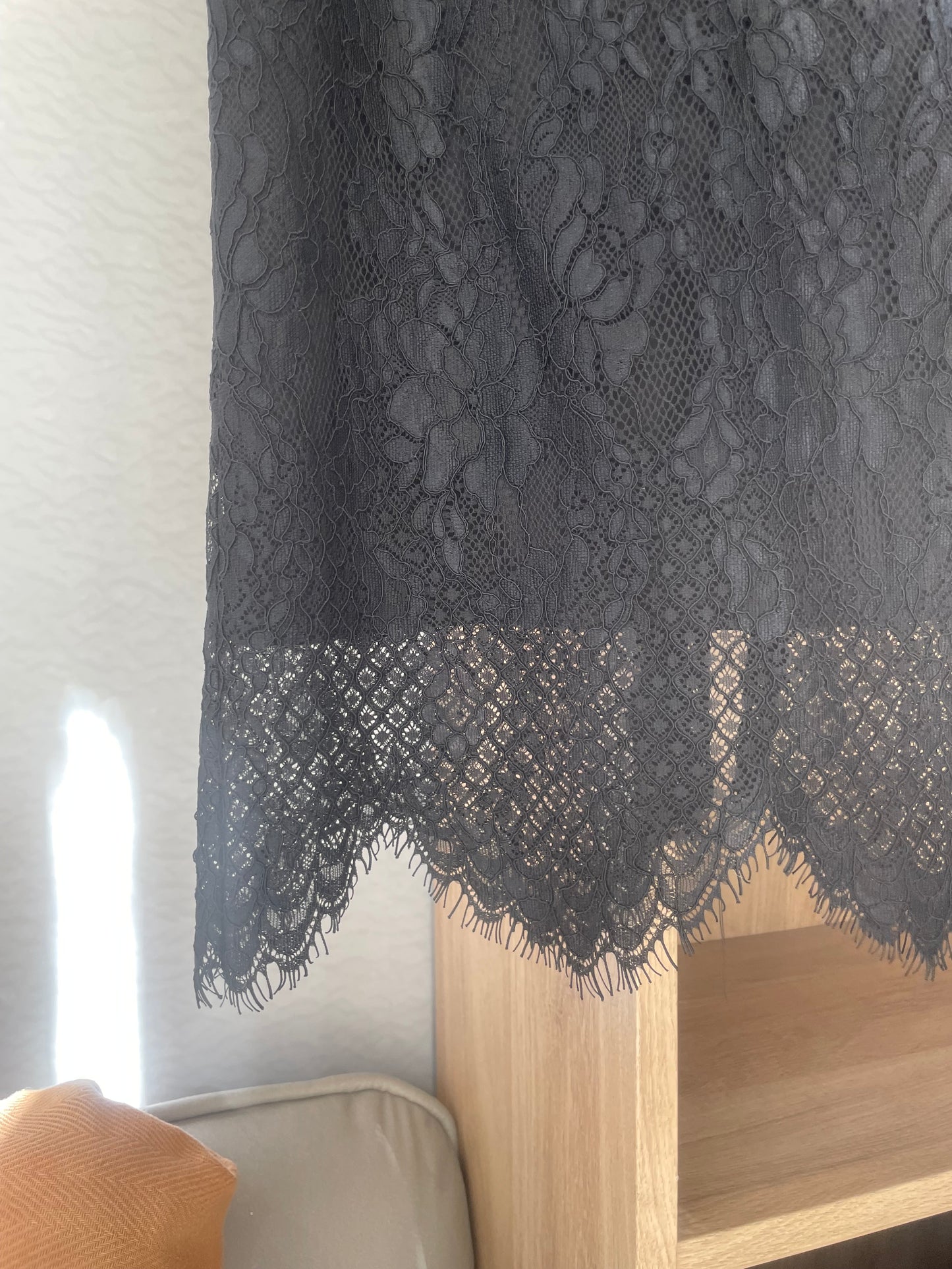 質感睫毛蕾絲裙,SK120102