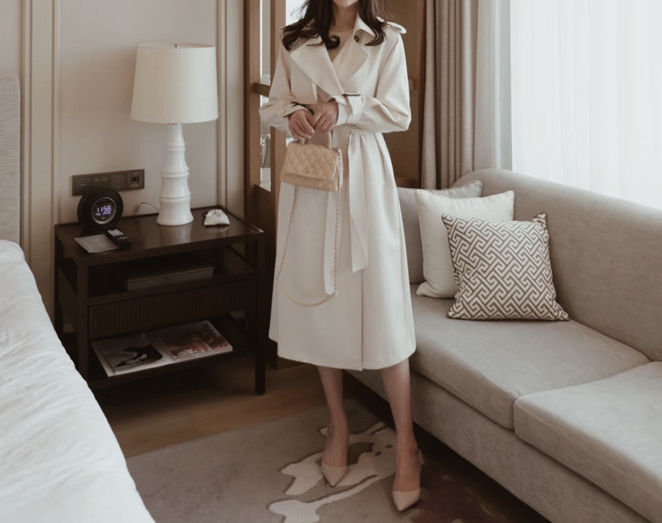 經典雙排扣風衣外套suit110306