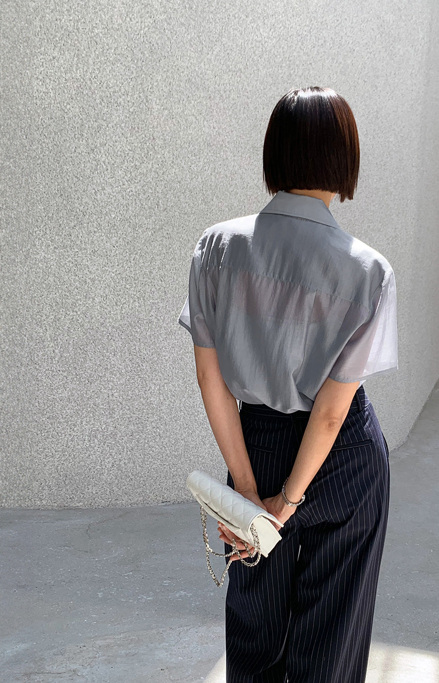 Soft Drape Boxy Shirt
|輕盈雙口袋天絲短袖襯衫二,Bl071901