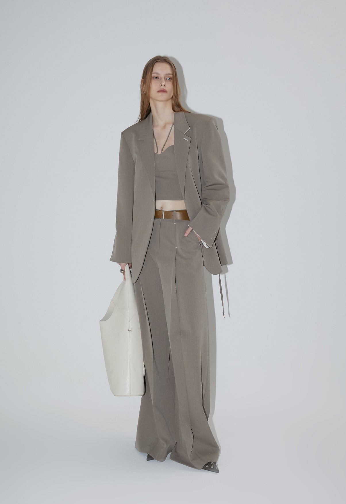 Ava 後擺開叉長版西裝外套 | blz0412012