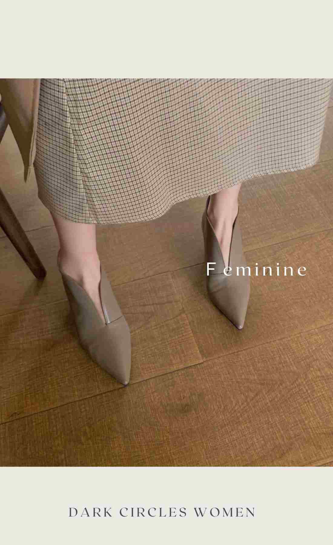 法式復古設計感及踝跟鞋,shoe051001