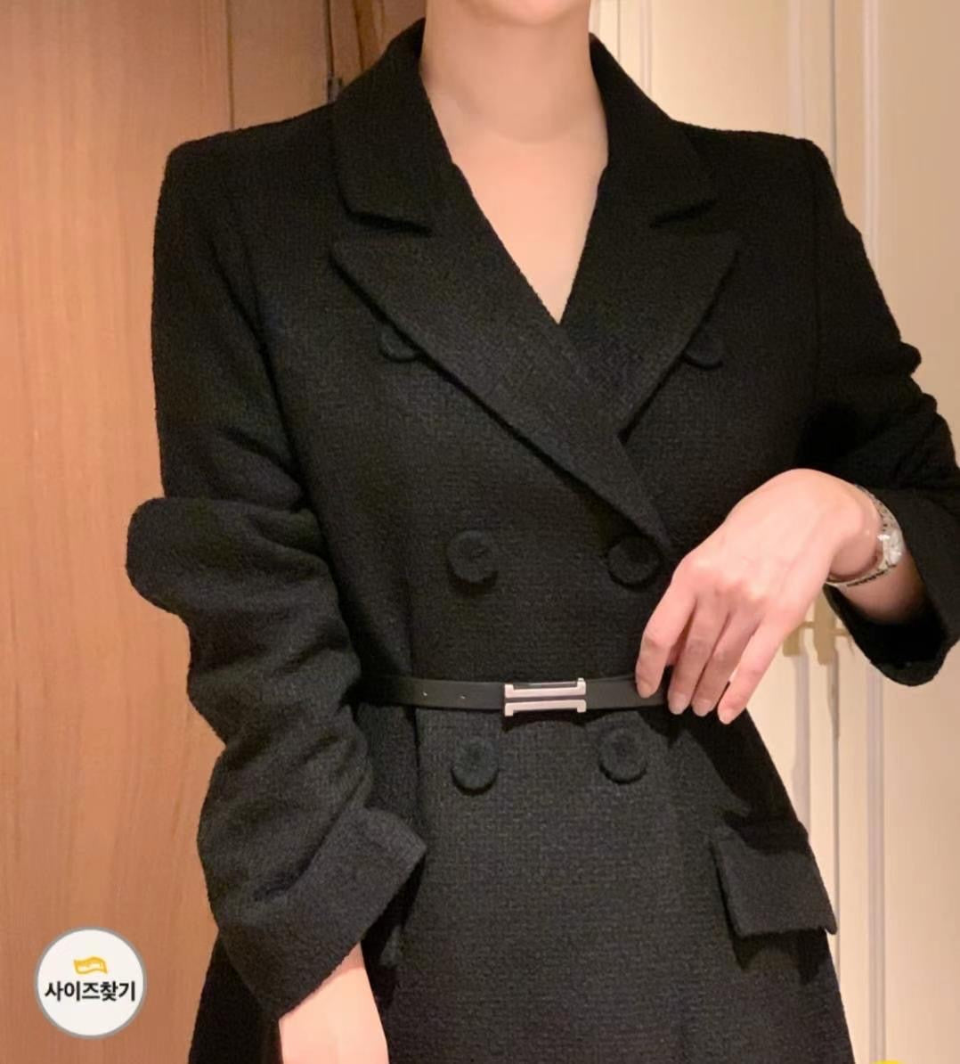 Christmas gifts 法式雙排扣軟呢大衣洋裝 suit121103