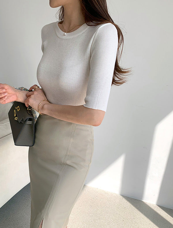 Soft Frame Knit Top|柔光立體針織上衣 | Send Tweed Sleeveless Top250512