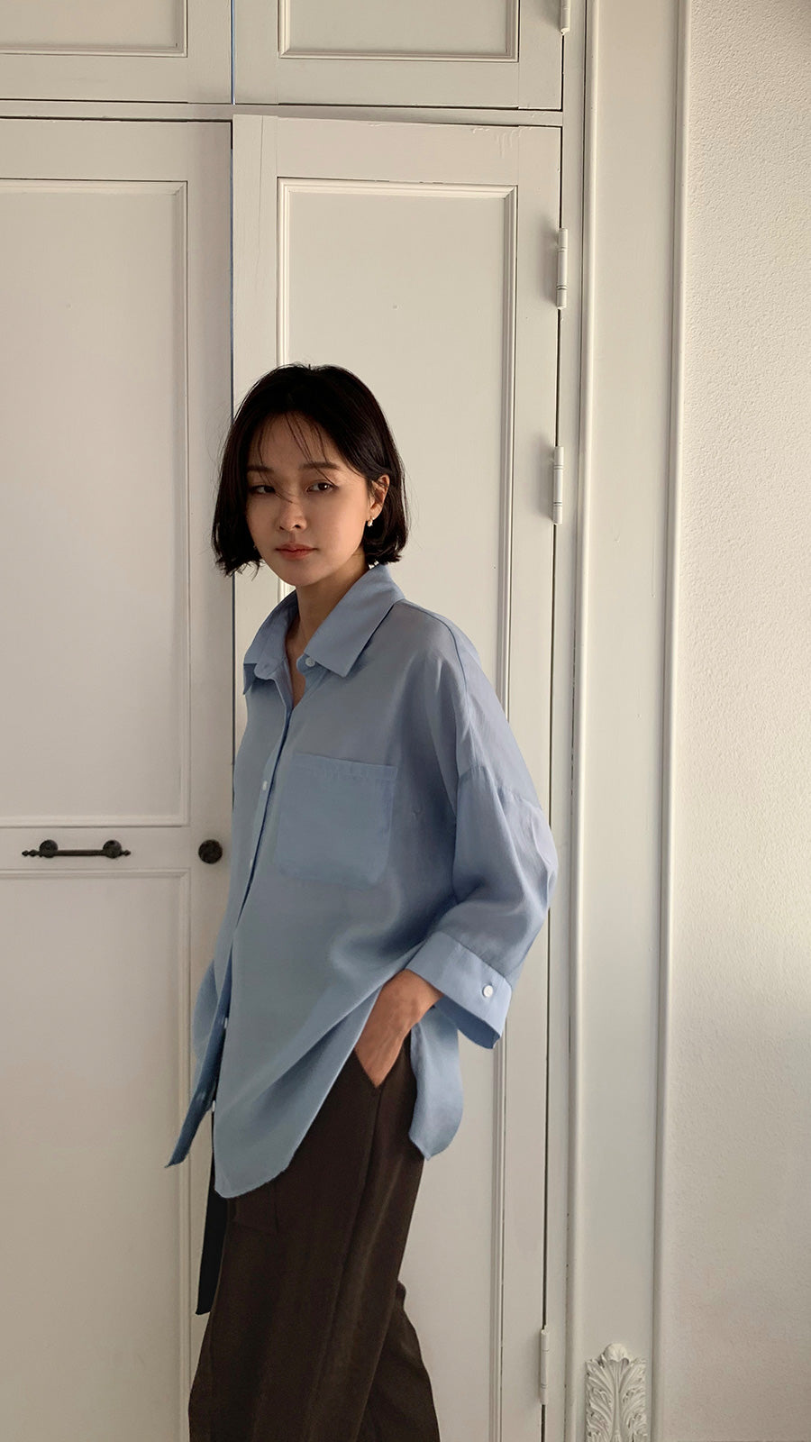 C’est la vie 單摺腰帶直筒西裝褲 | PT25032001