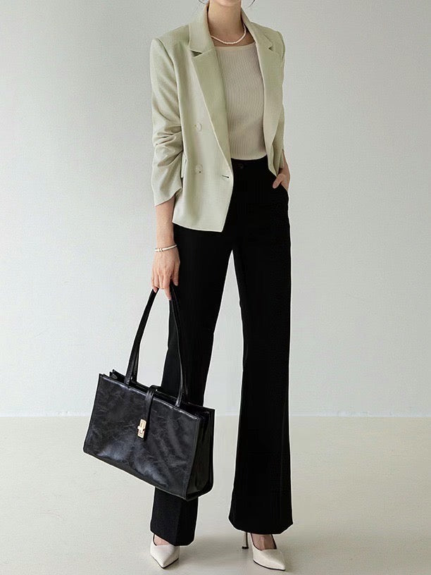 Léa Summer Double-Breasted Blazer
|夏日薄款雙排扣西裝外套 blazer_0705