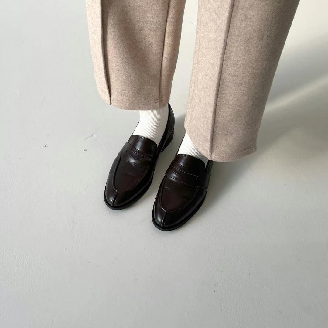 Loft ,簡約質感低跟皮鞋,DOU02
