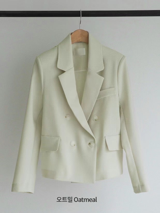Léa Summer Double-Breasted Blazer
|夏日薄款雙排扣西裝外套 blazer_0705