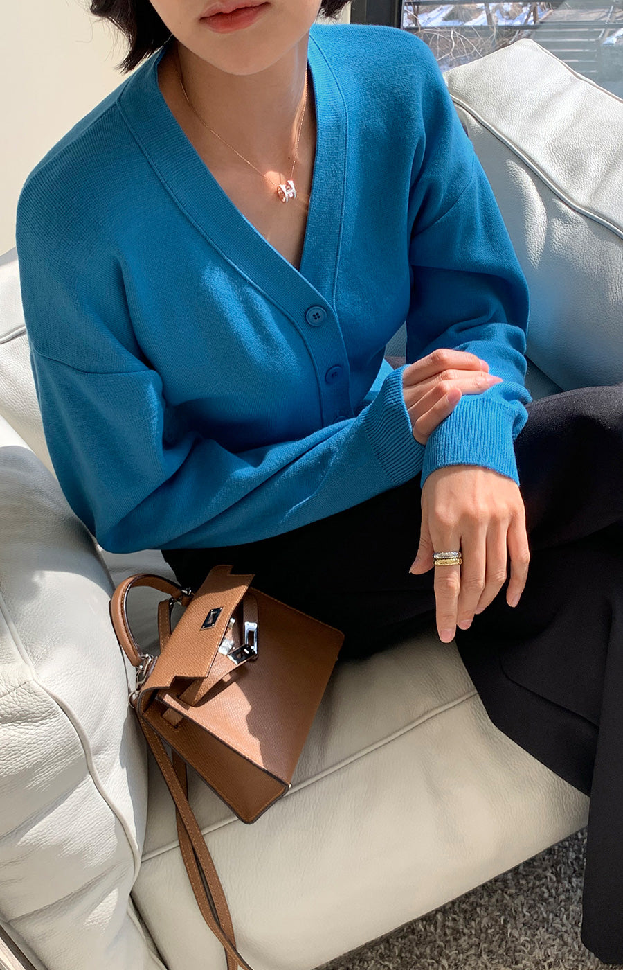 Florist V領針織鈕扣上衣 |knit2503030