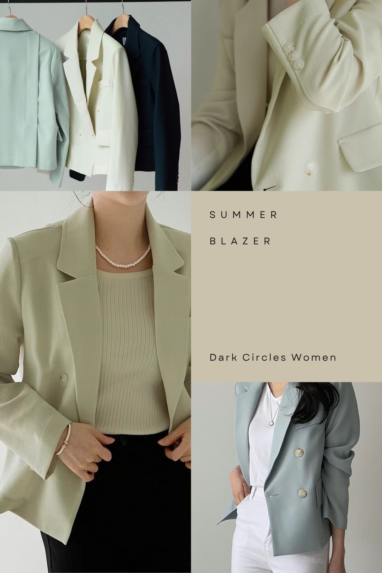 Léa Summer Double-Breasted Blazer
|夏日薄款雙排扣西裝外套 blazer_0705
