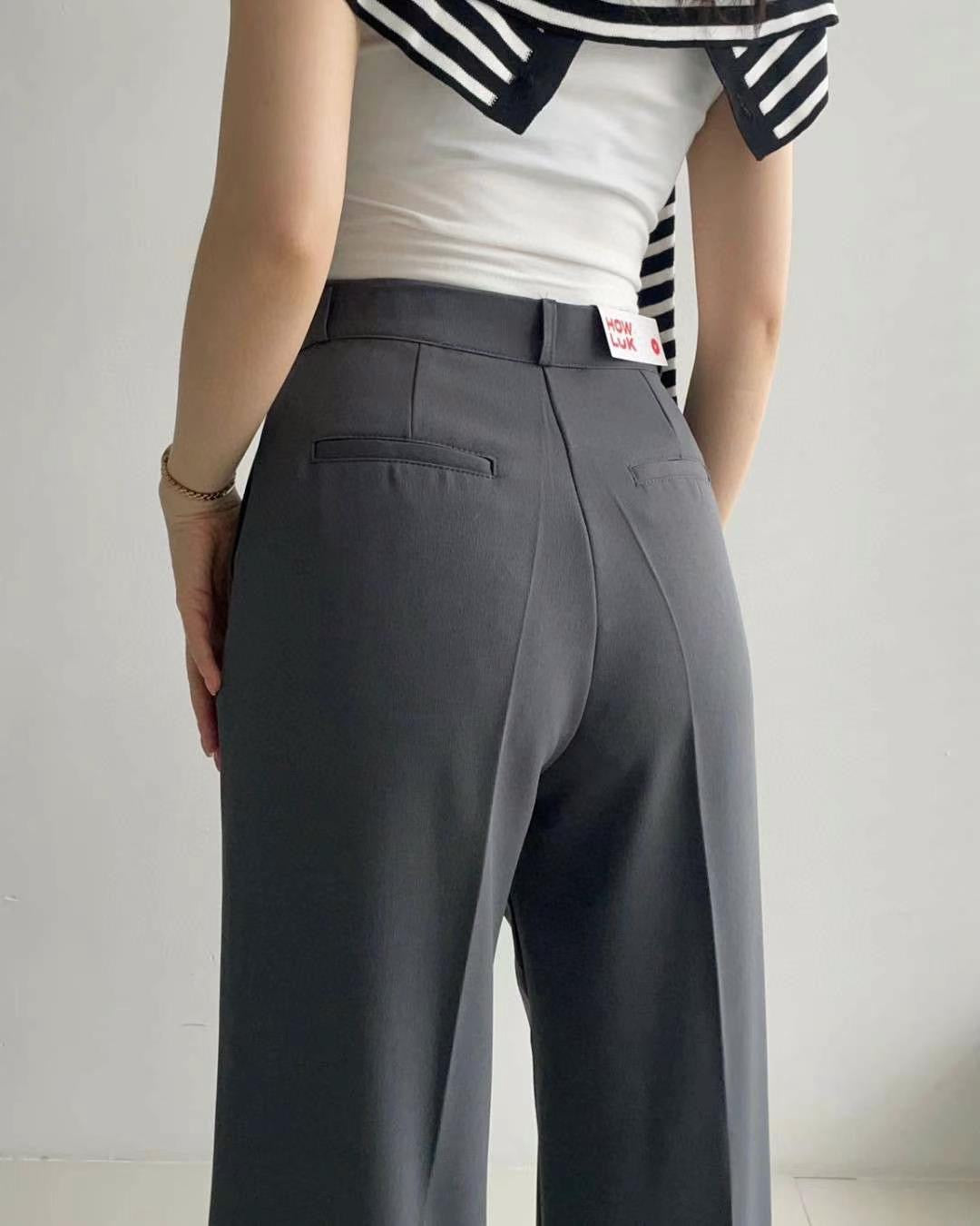 Built for Busy Days | Stretch Waist Straight-Leg Pants 質感彈性腰頭高腰直筒西裝褲 PT042601