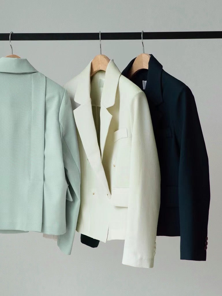 Léa Summer Double-Breasted Blazer
|夏日薄款雙排扣西裝外套 blazer_0705