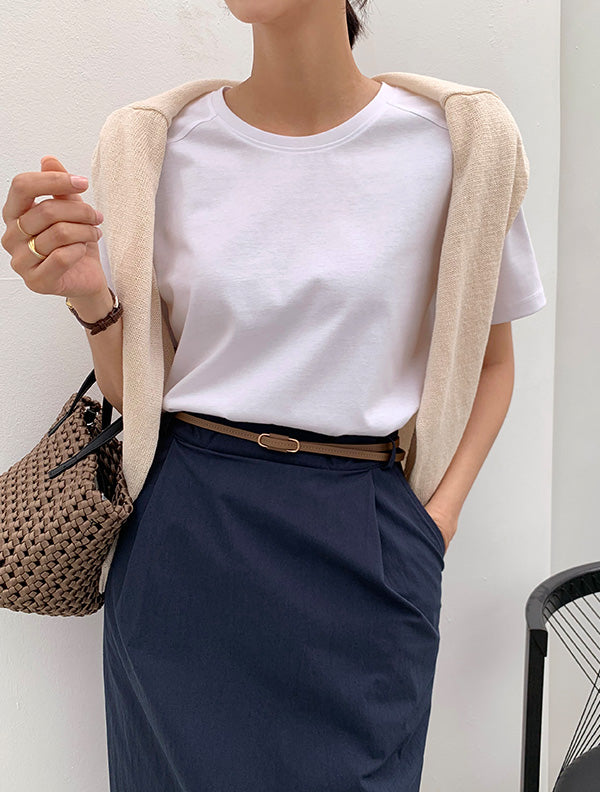 Harrison | 棉質素色休閒質感短袖,Top032701