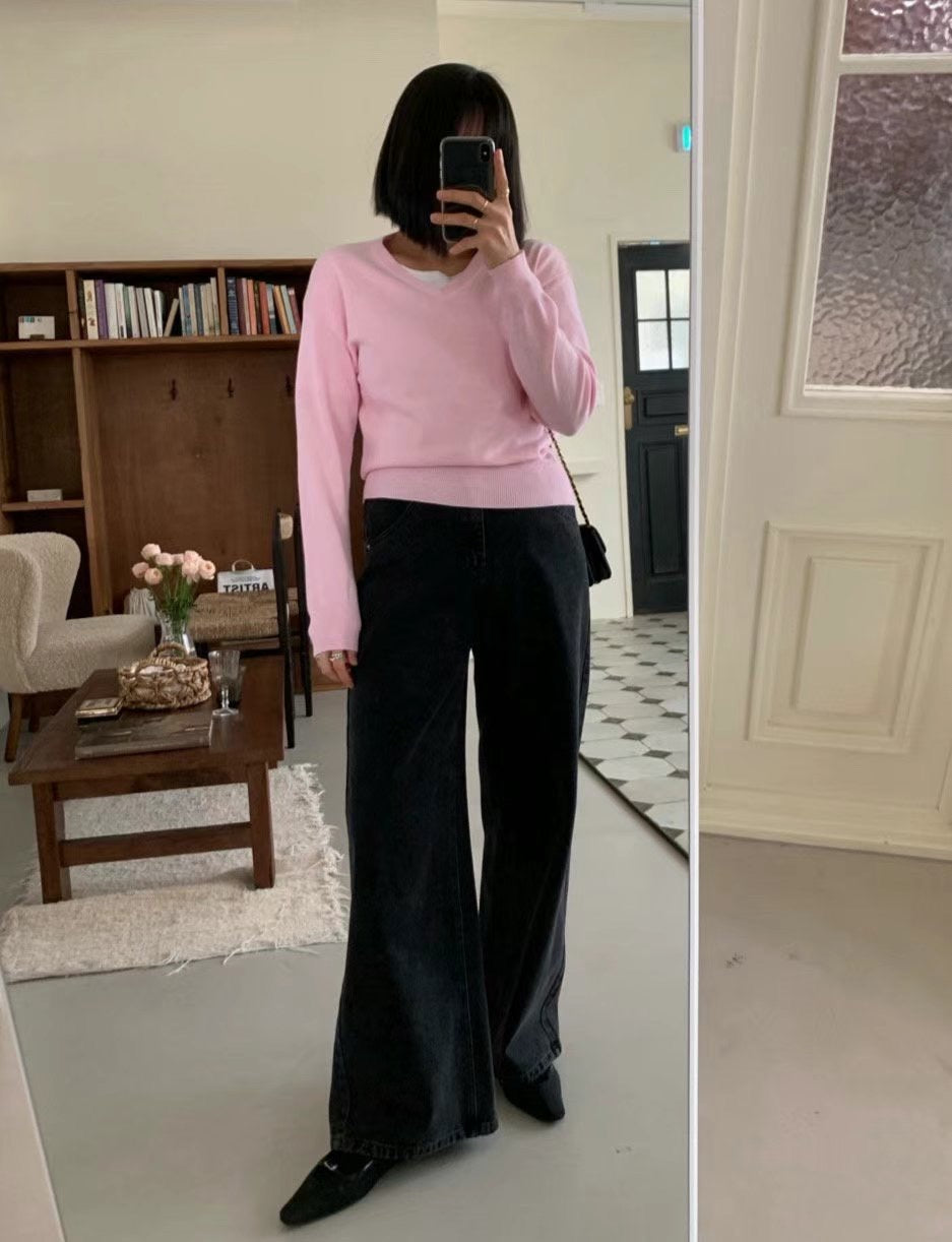 Banito 經典V領收腰春款羊毛衫|knit250405