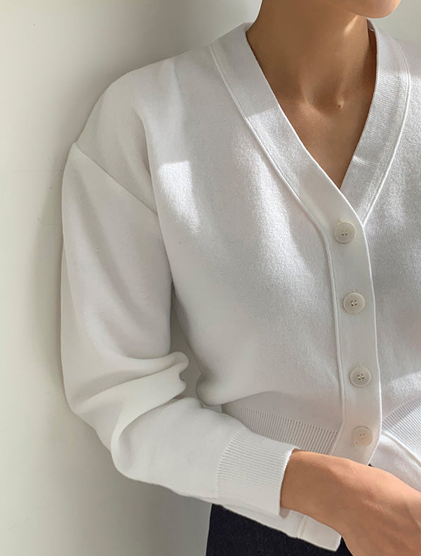 Florist V領針織鈕扣上衣 |knit2503030