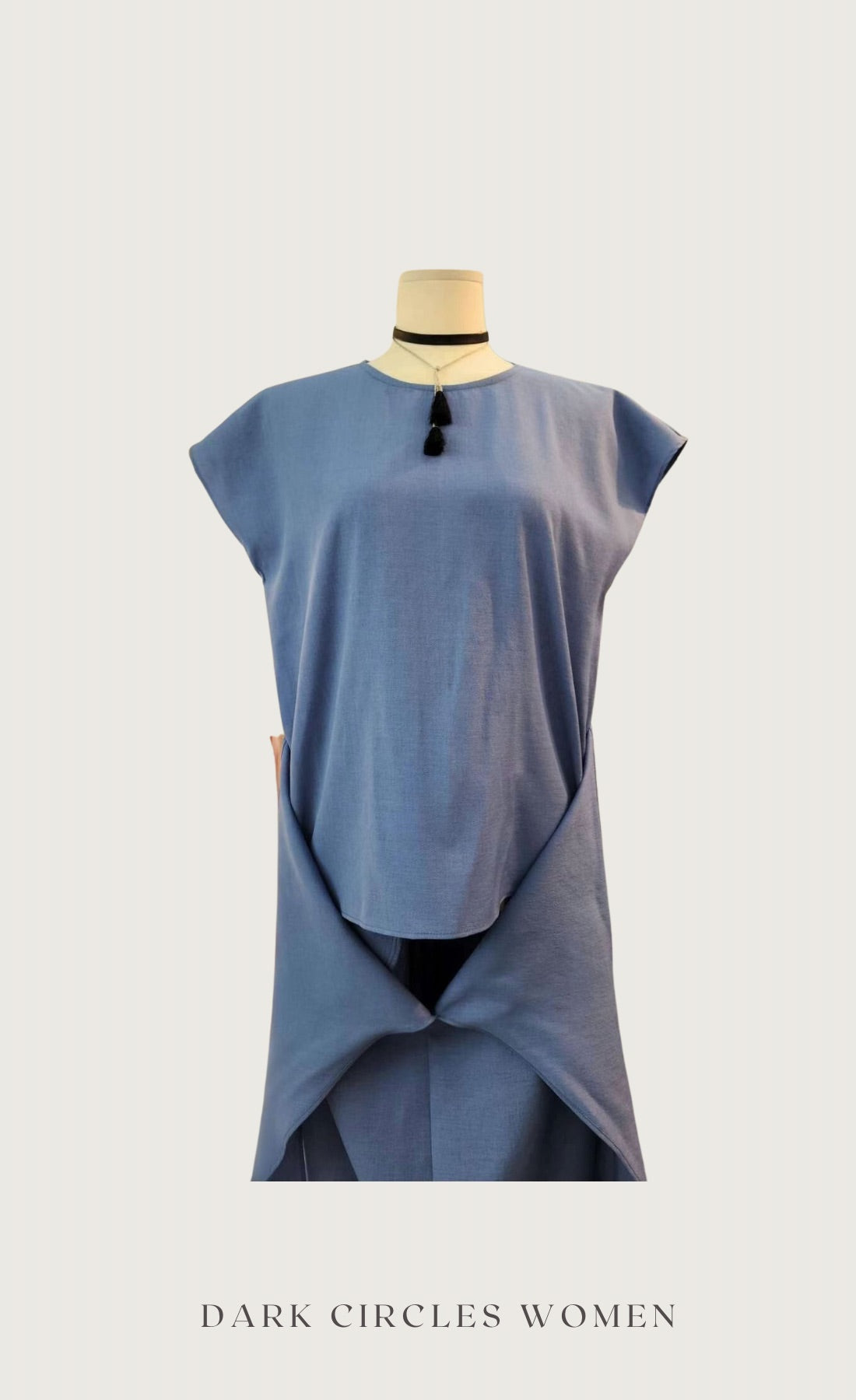 前交叉後扣設計感側開叉洋裝,dr052903