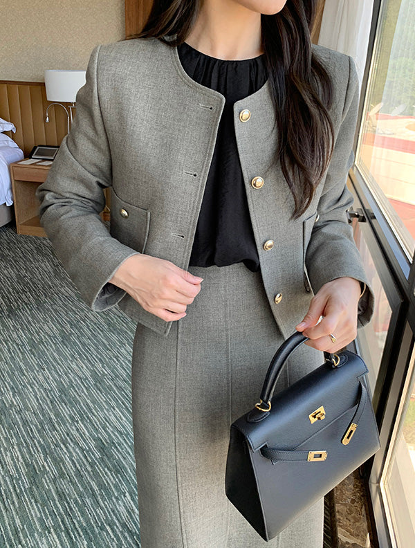 格調灰奢華套裝|suit241101