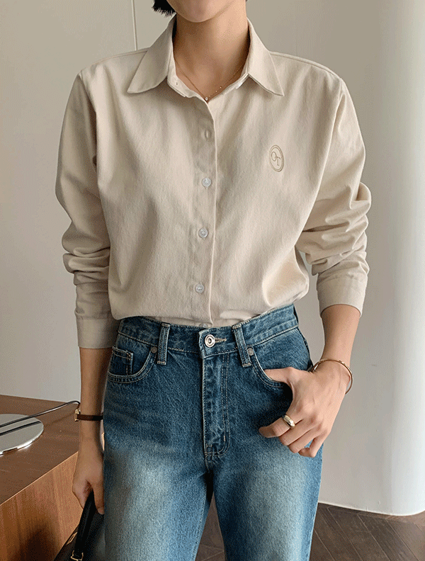 繡花休閒棉質襯衫|Bl241101