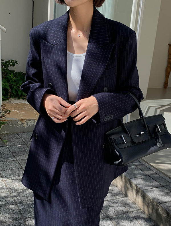 Stripe solution | 條紋兩件式西裝套裝 , SUIT250913
