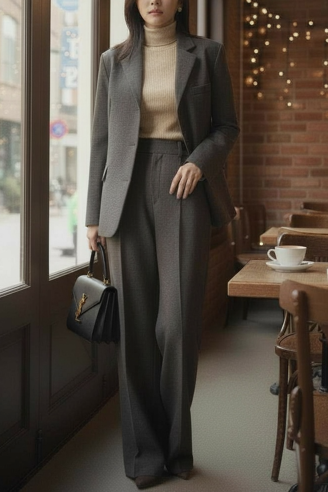 Modern Tailored Set| 簡約三扣西裝舒適兩件式套裝 , SUIT122690