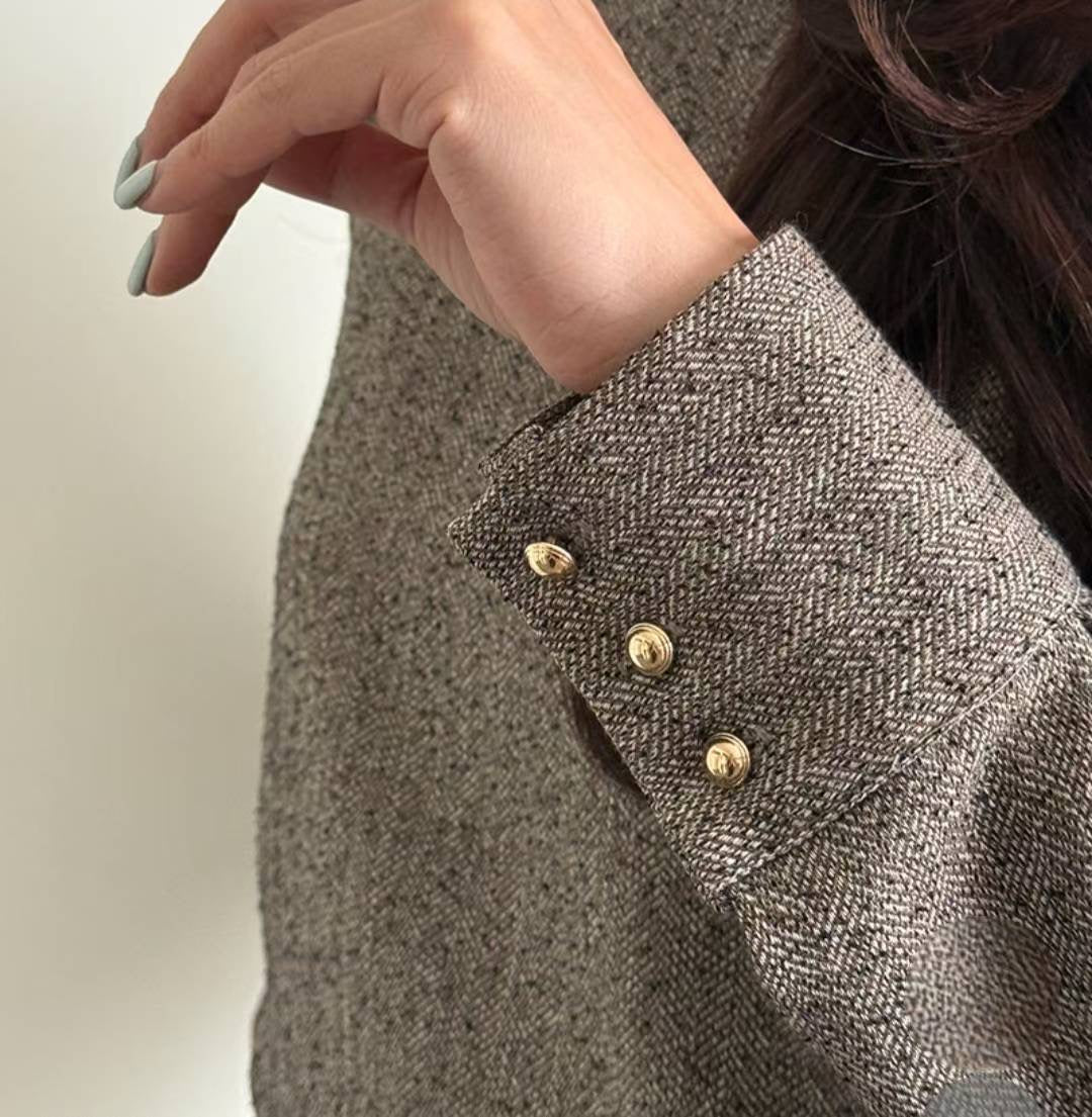 Urban Calm| 質感混紡毛呢兩件式套裝，FNV-25122802set