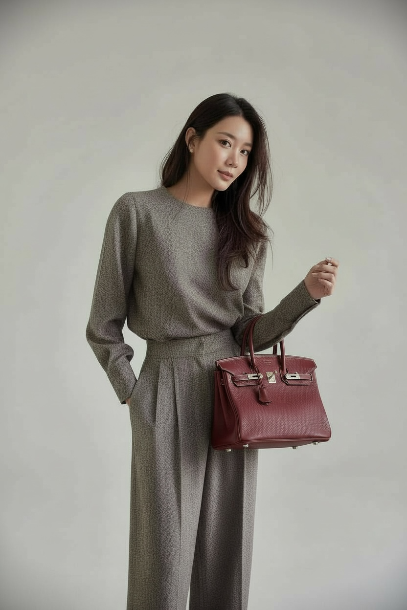 Urban Calm| 質感混紡毛呢兩件式套裝，FNV-25122802set