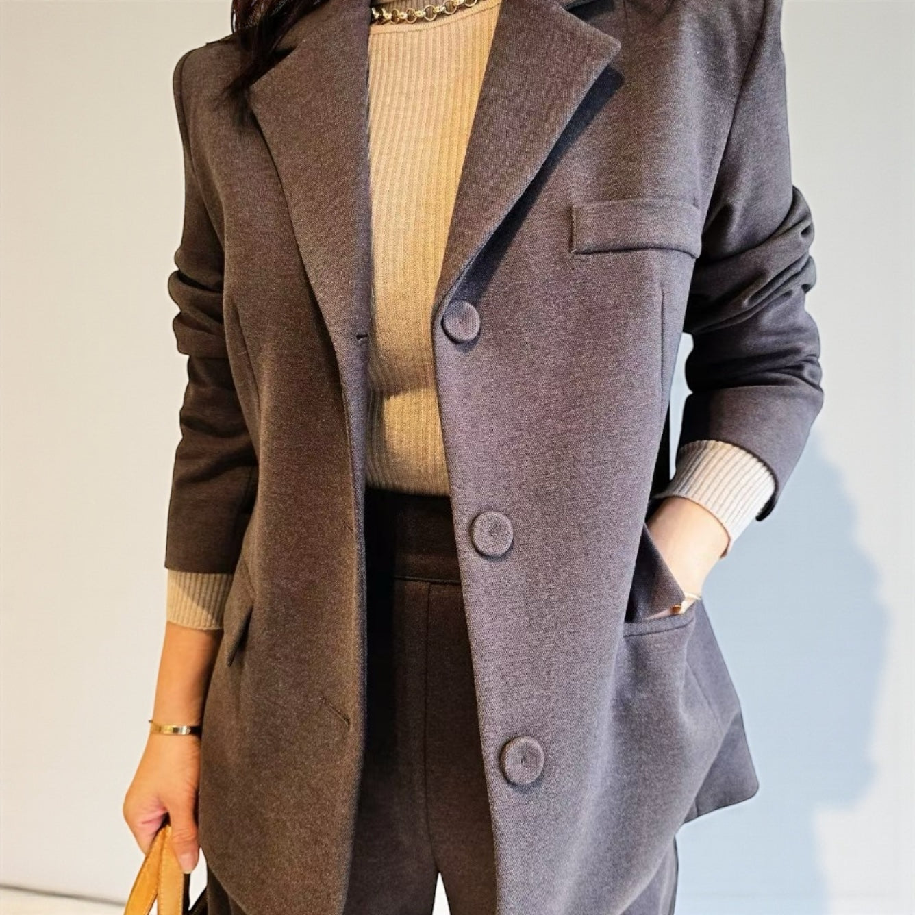 Modern Tailored Set| 簡約三扣西裝舒適兩件式套裝 , SUIT122690