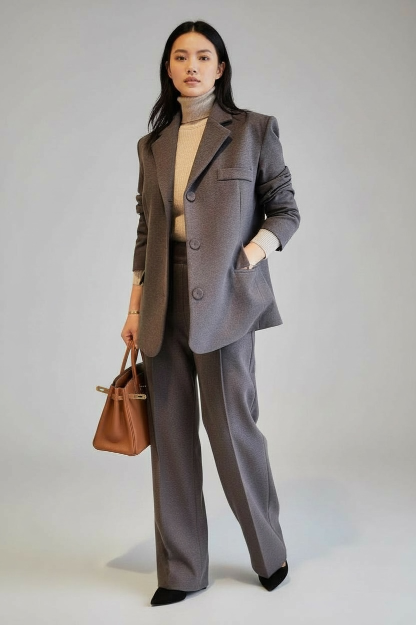 Modern Tailored Set| 簡約三扣西裝舒適兩件式套裝 , SUIT122690