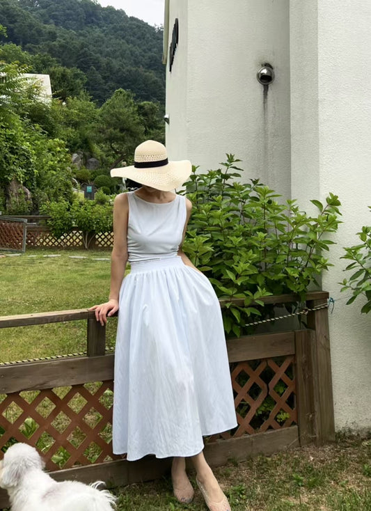 City Wings【Two Pieces Set 】｜後露背綁帶兩件式洋裝 DR062101