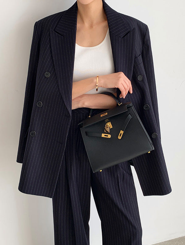 Stripe solution | 條紋兩件式西裝套裝 , SUIT250913