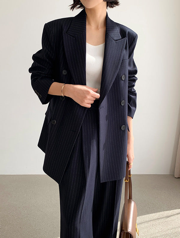 Stripe solution | 條紋兩件式西裝套裝 , SUIT250913