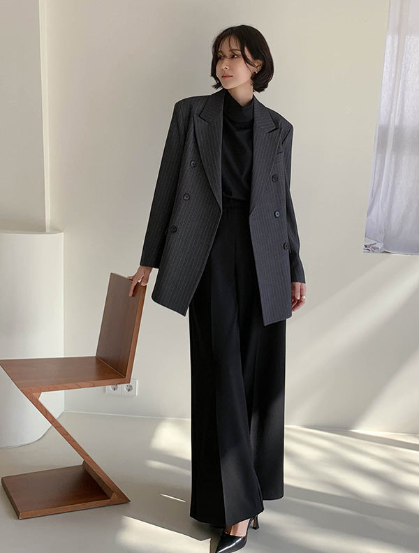 Stripe solution | 條紋兩件式西裝套裝 , SUIT250913