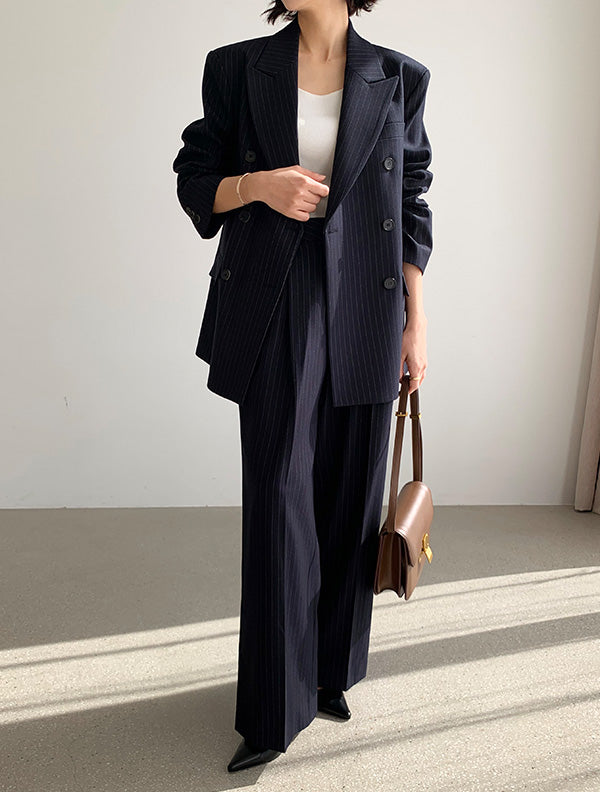 Stripe solution | 條紋兩件式西裝套裝 , SUIT250913